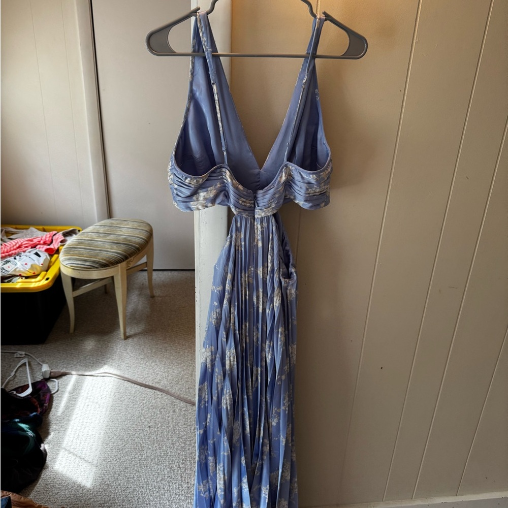 Abercrombie & Fitch Light Blue Floral Dress - Picture 3 of 6